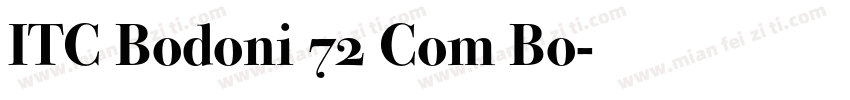 ITC Bodoni 72 Com Bo字体转换